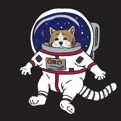 an-astronaut-happy-cats